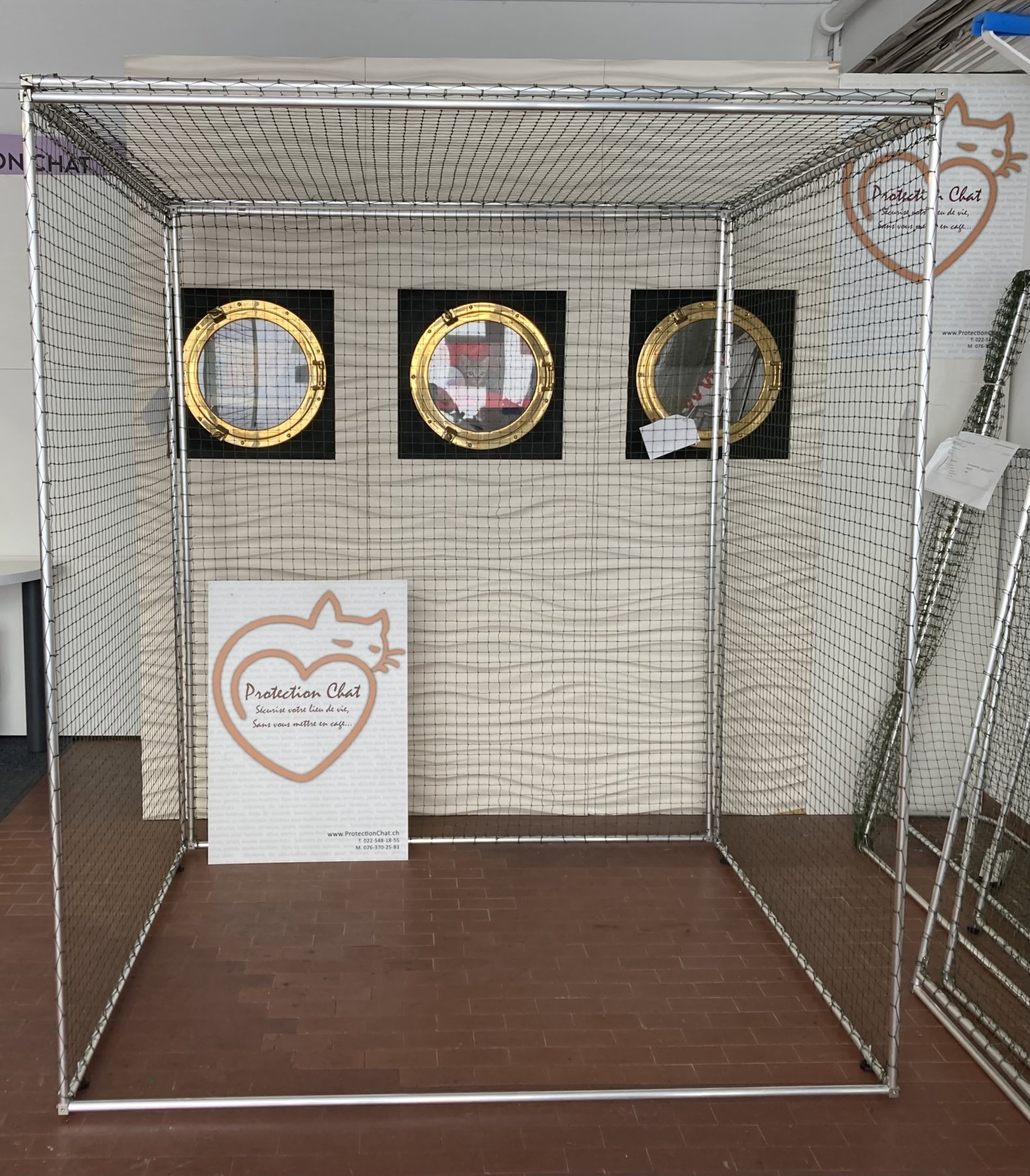 Catio 3 côtés avec couverture