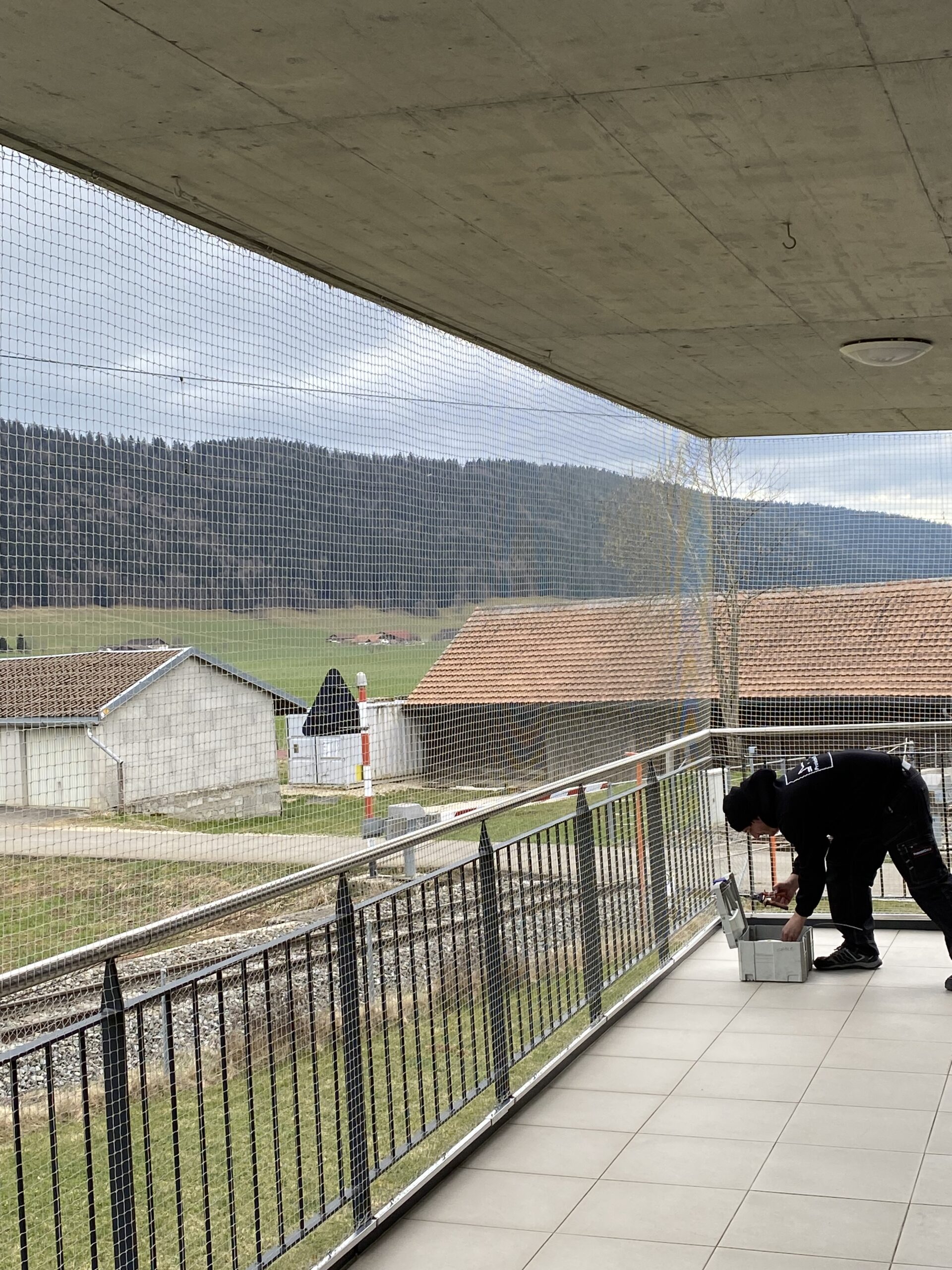 Filet de protection renforcé gris-clair 4x3m. – 2